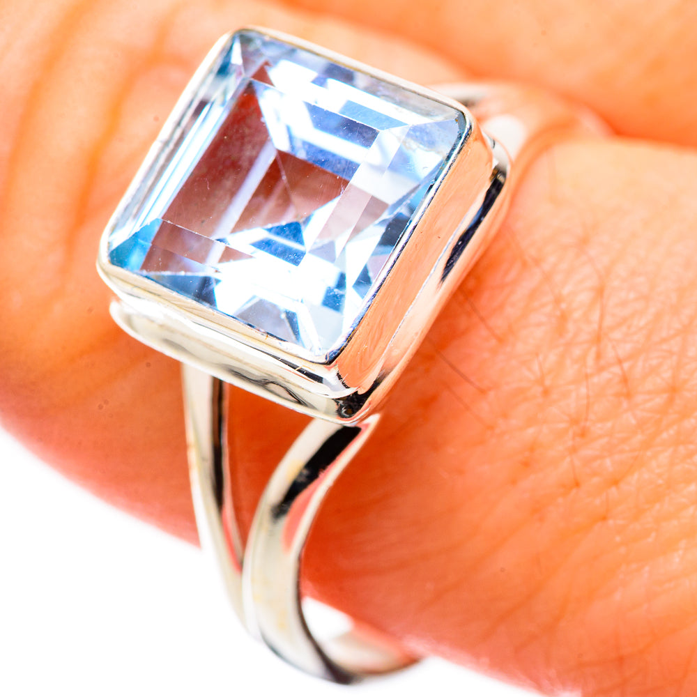 Blue Topaz Rings handcrafted by Anasilvercos - RING130873