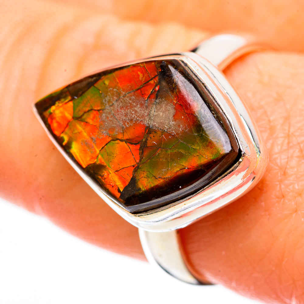 Ammolite Rings handcrafted by Anasilvercos - RING130886