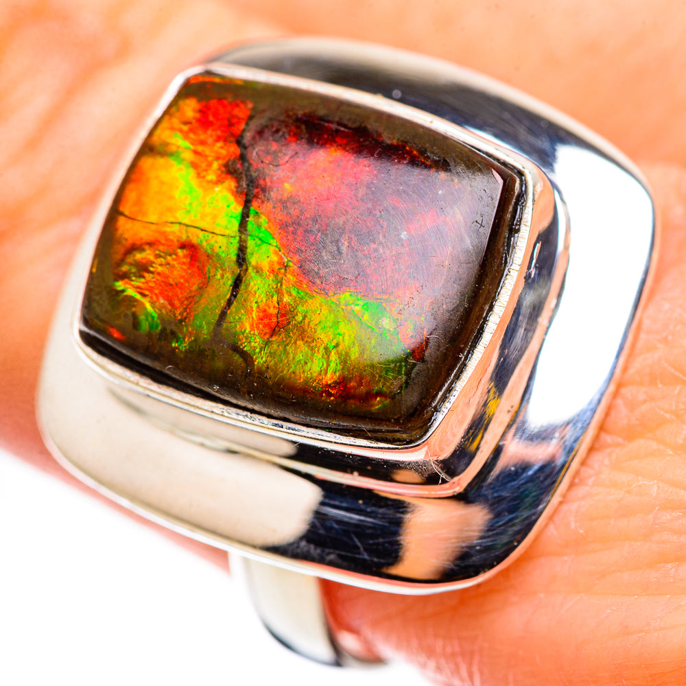 Ammolite Rings handcrafted by Anasilvercos - RING130889