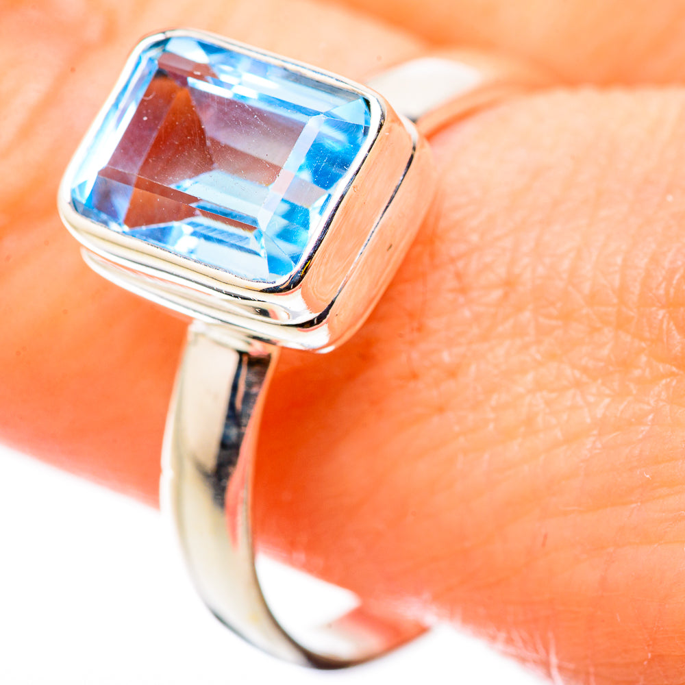 Blue Topaz Rings handcrafted by Anasilvercos - RING130893
