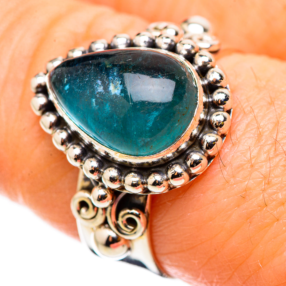 Blue Fluorite Rings handcrafted by Anasilvercos - RING130898