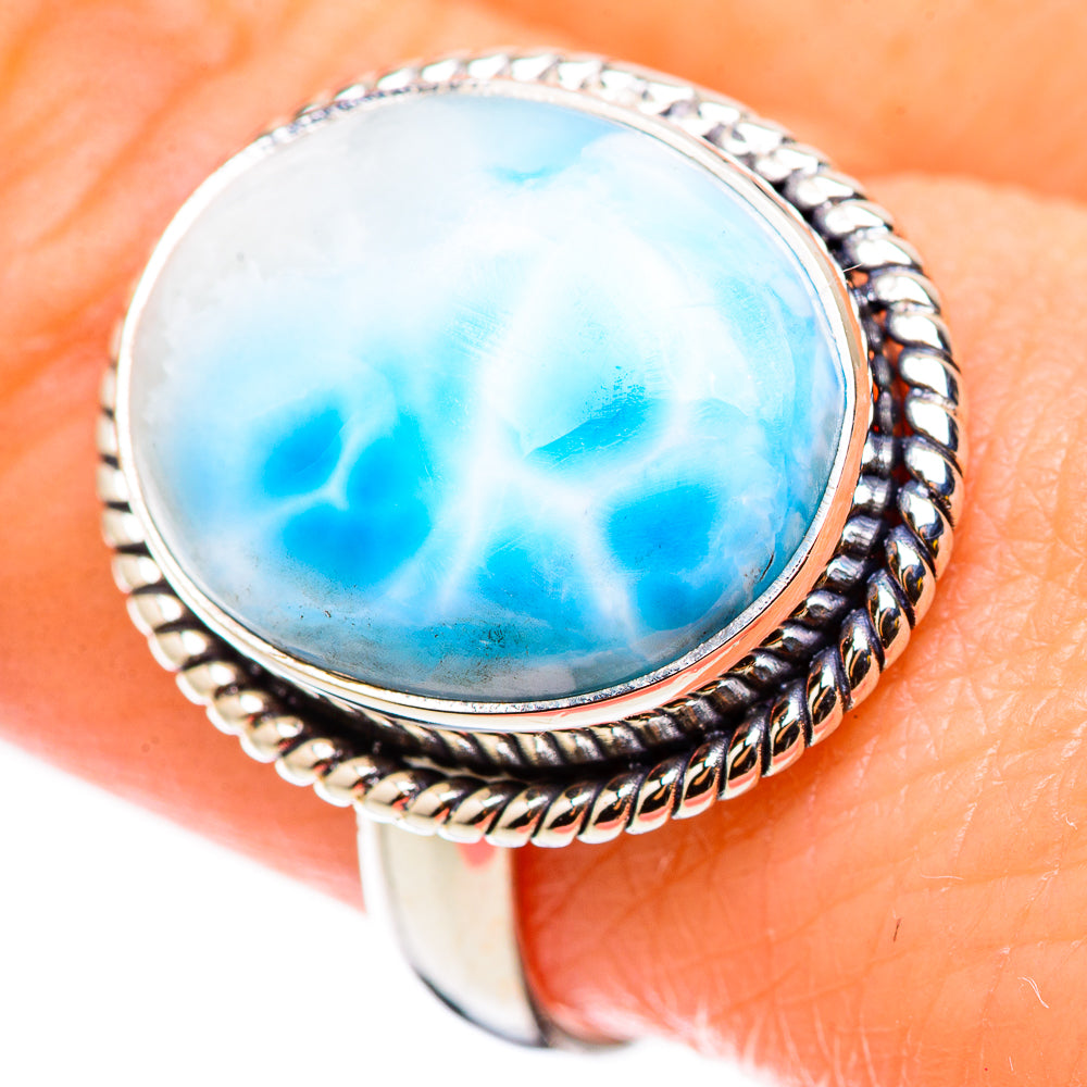 Larimar Rings handcrafted by Anasilvercos - RING130903