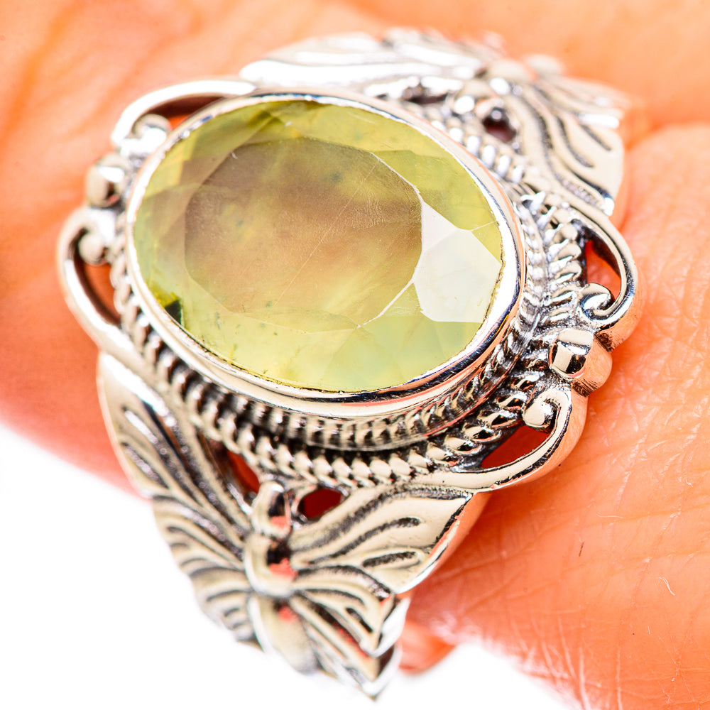 Prehnite Rings handcrafted by Anasilvercos - RING130905