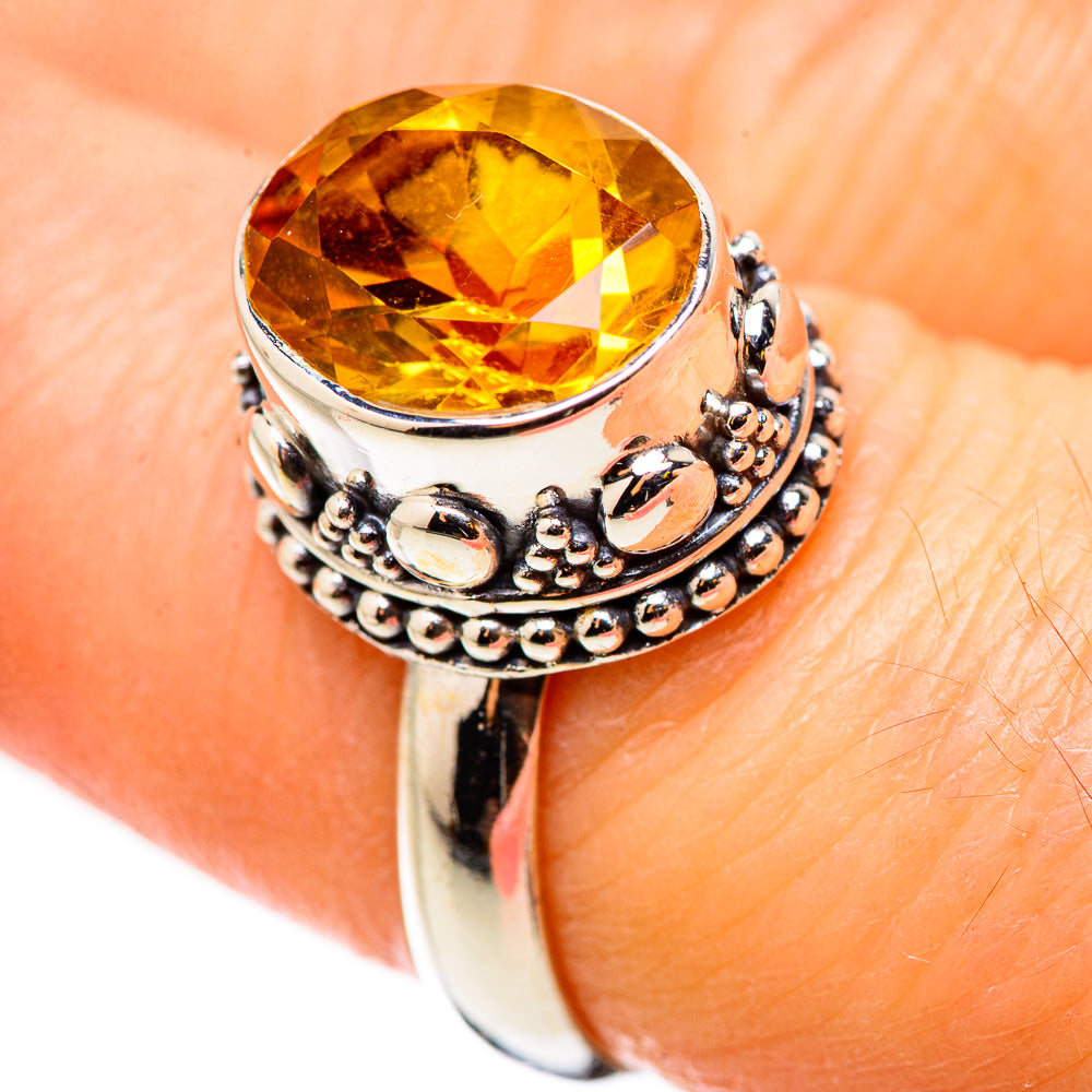 Citrine Rings handcrafted by Anasilvercos - RING130906