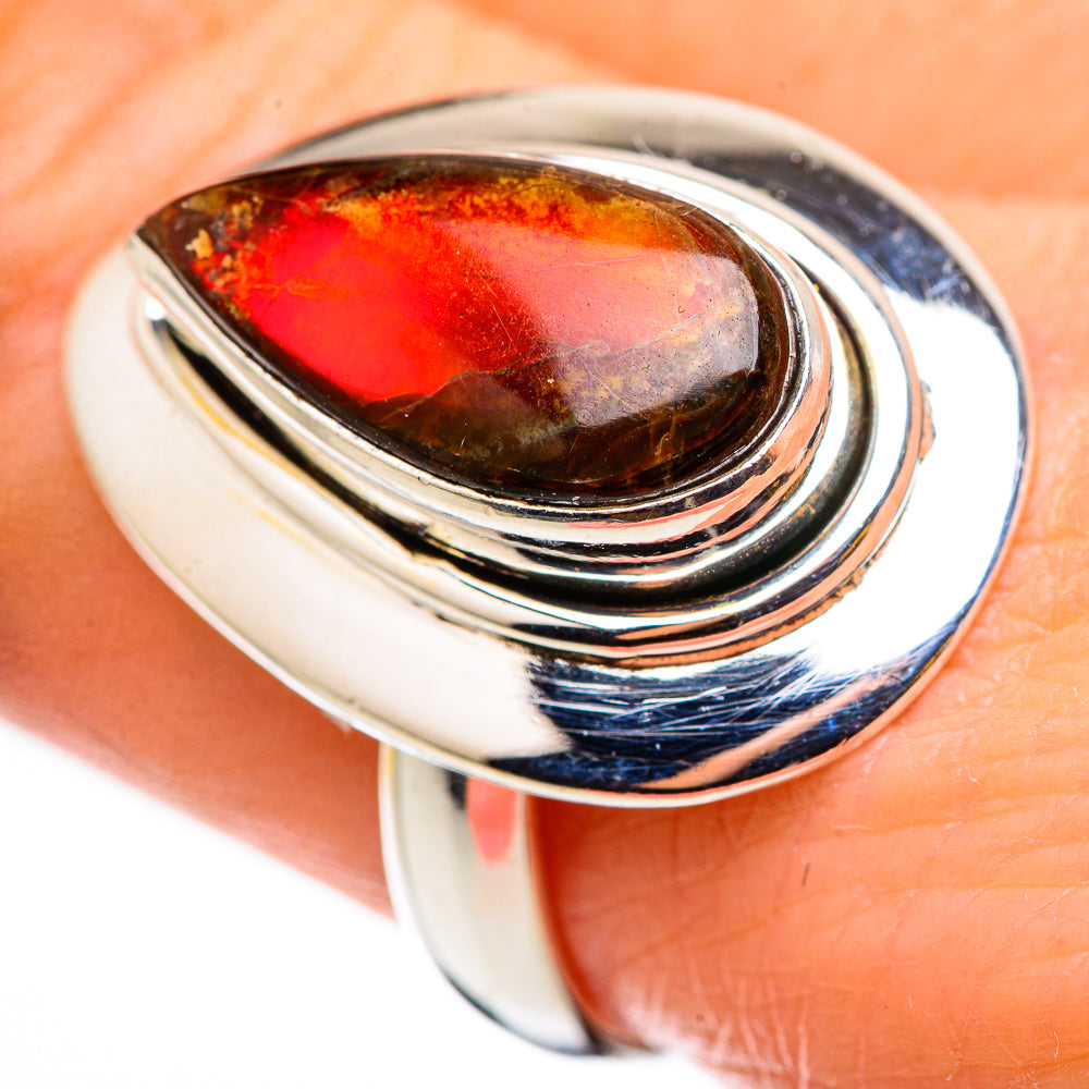 Ammolite Rings handcrafted by Anasilvercos - RING130910