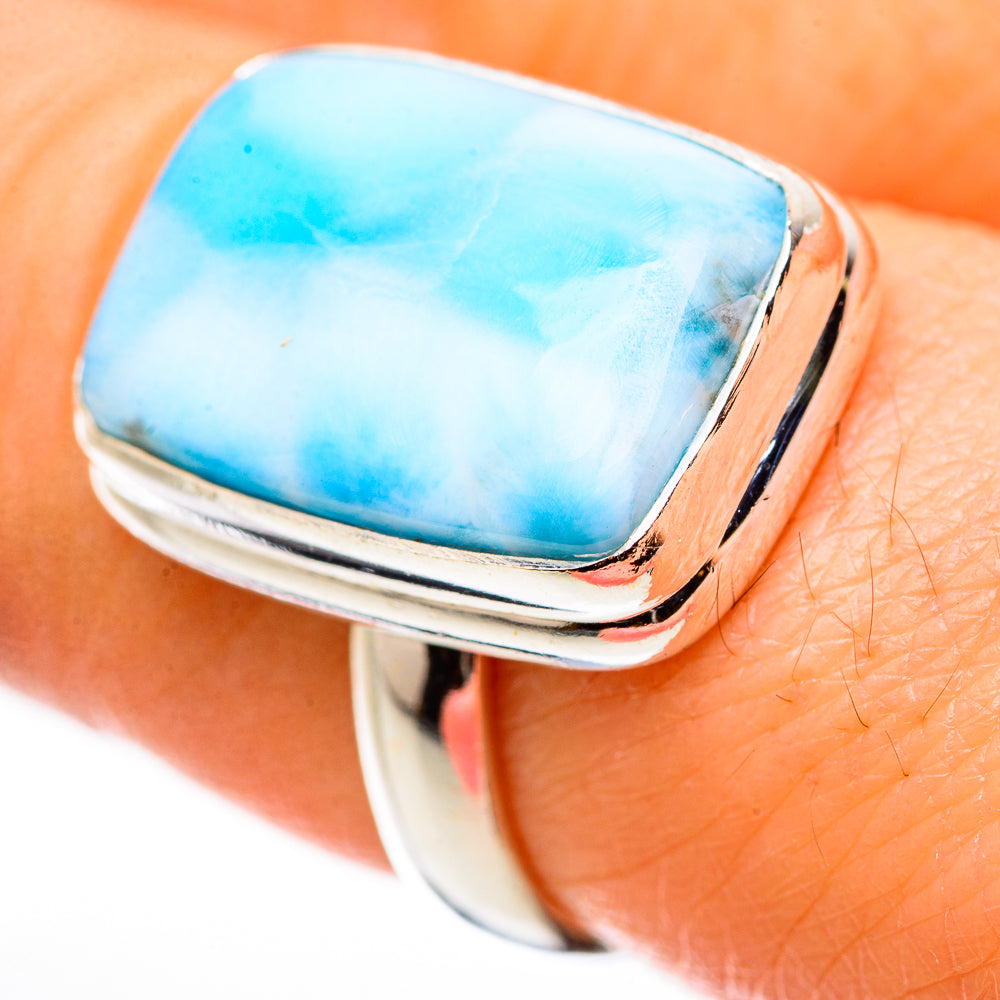Larimar Rings handcrafted by Anasilvercos - RING130916