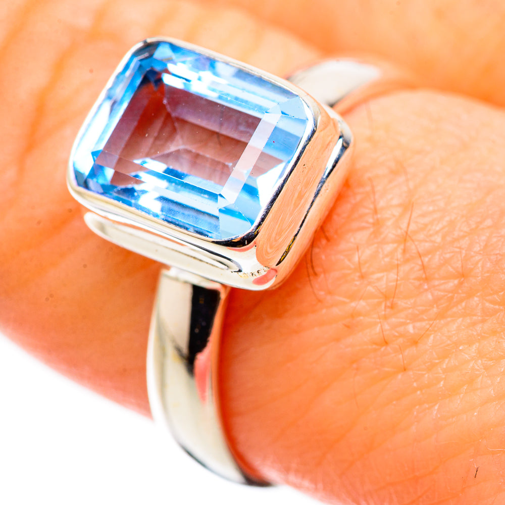 Blue Topaz Rings handcrafted by Anasilvercos - RING130917