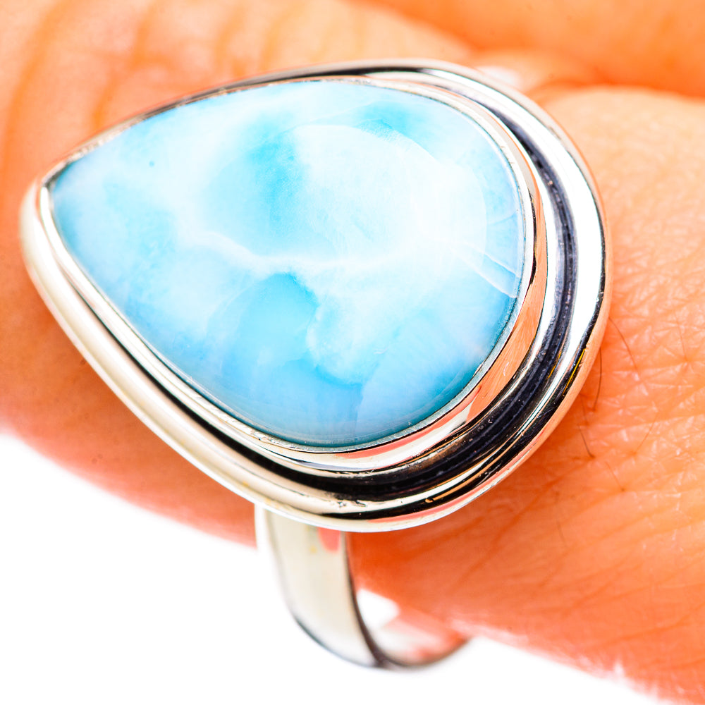 Larimar Rings handcrafted by Anasilvercos - RING130920