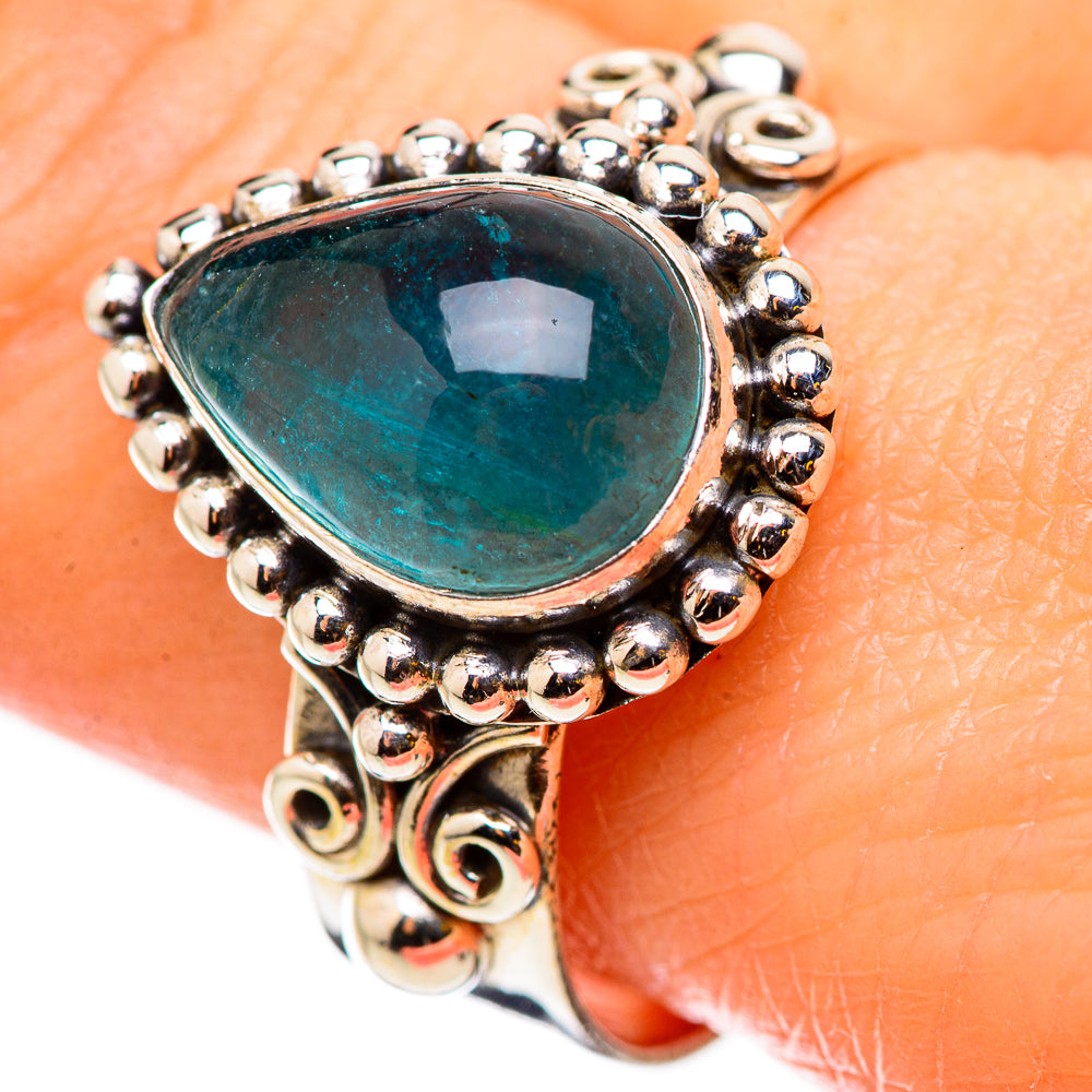 Blue Fluorite Rings handcrafted by Anasilvercos - RING130923