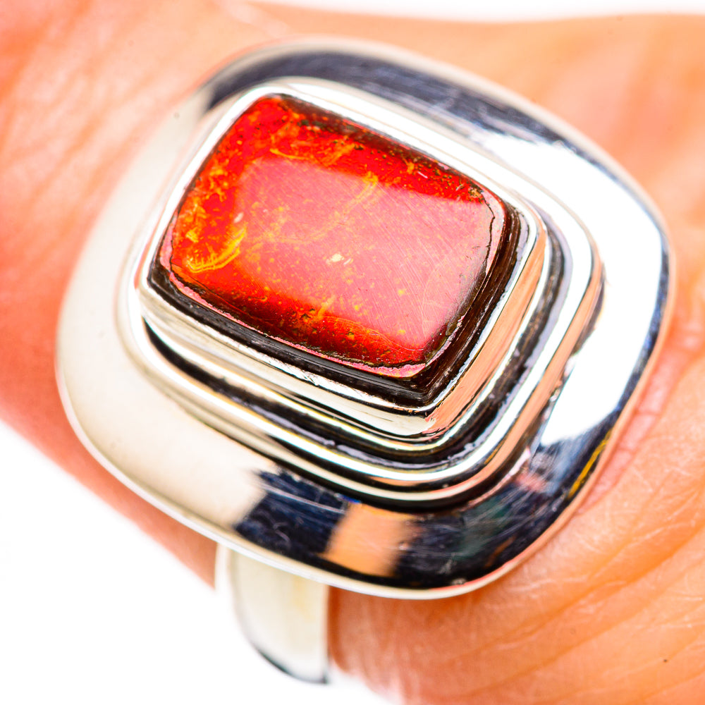 Ammolite Rings handcrafted by Anasilvercos - RING130933