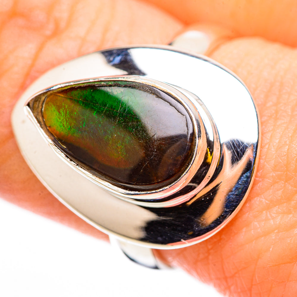 Ammolite Rings handcrafted by Anasilvercos - RING130937