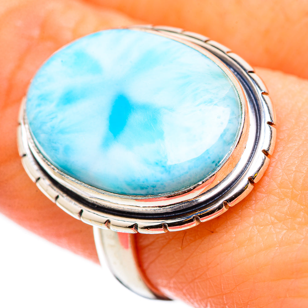 Larimar Rings handcrafted by Anasilvercos - RING130942