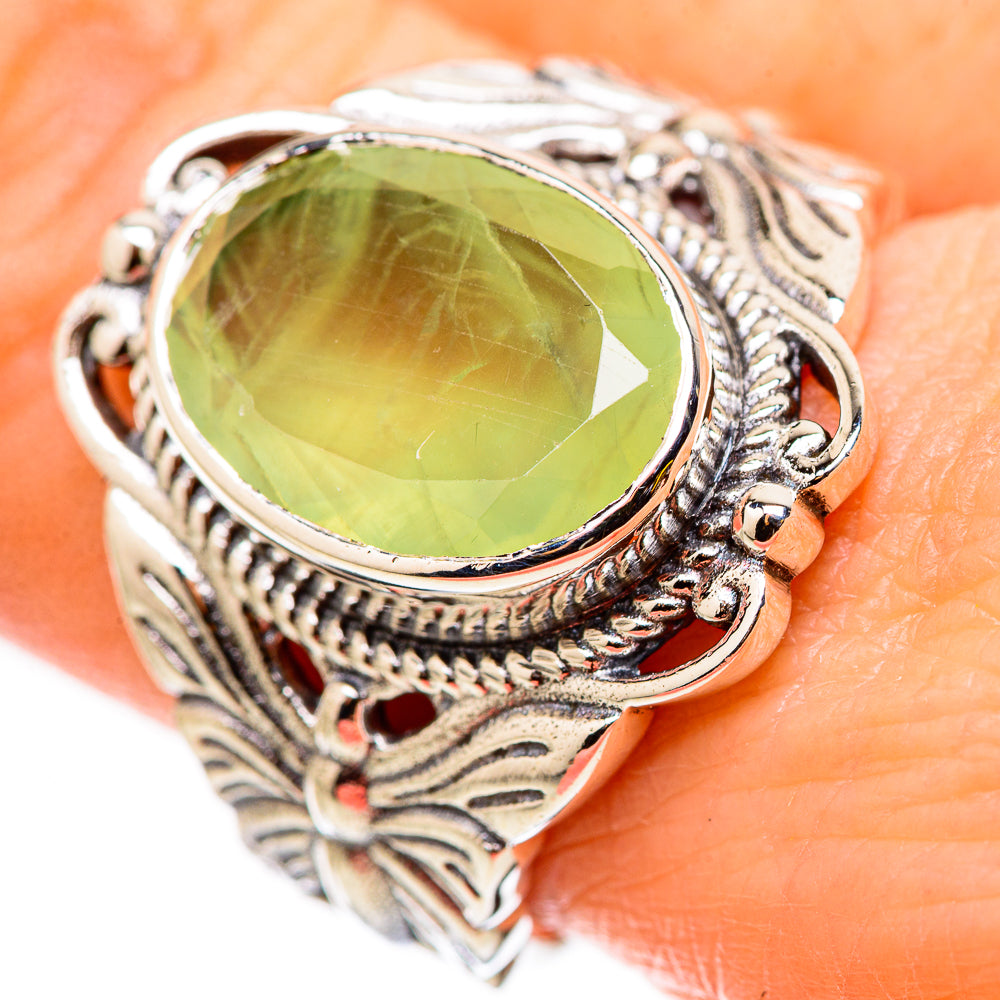Prehnite Rings handcrafted by Anasilvercos - RING130950