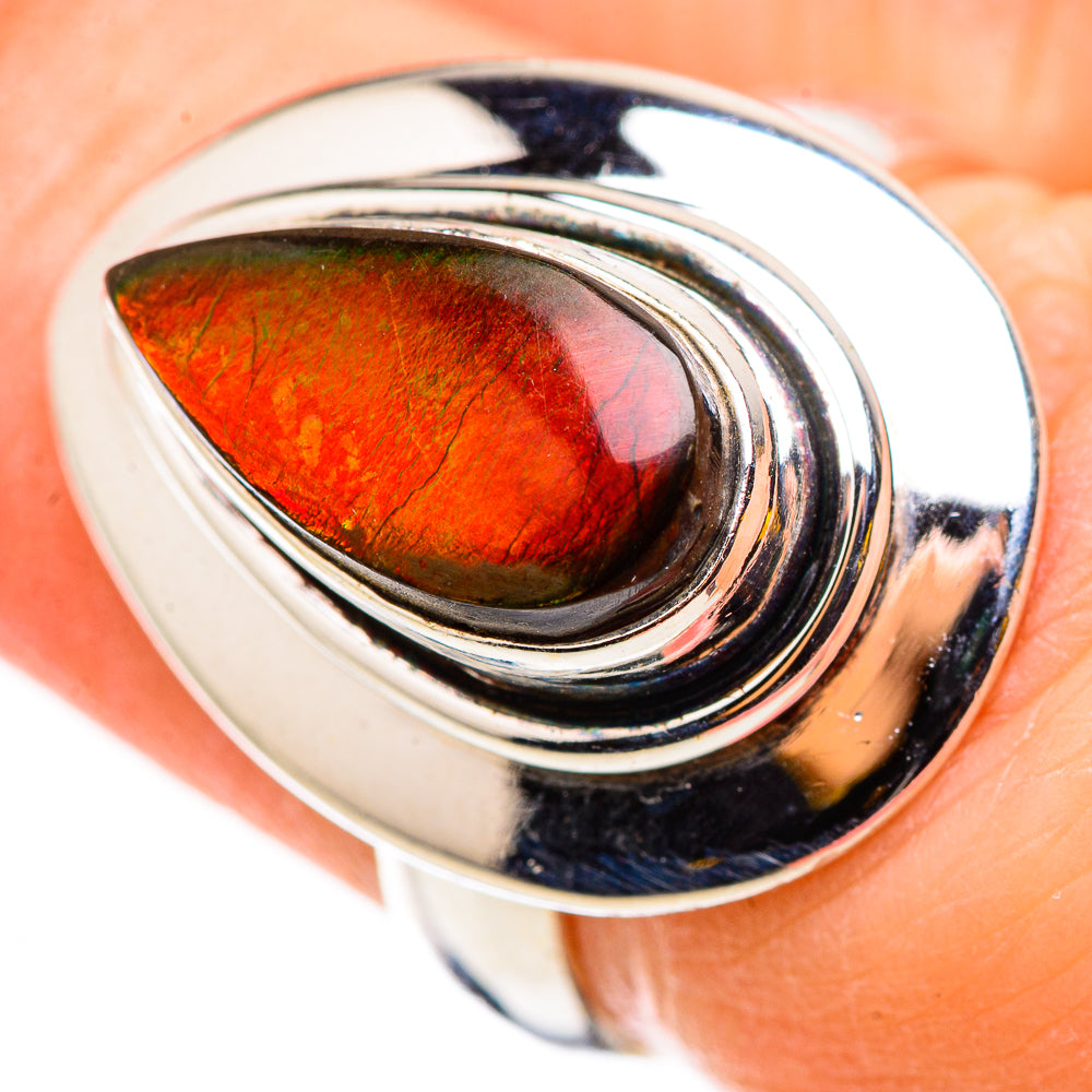 Ammolite Rings handcrafted by Anasilvercos - RING130955