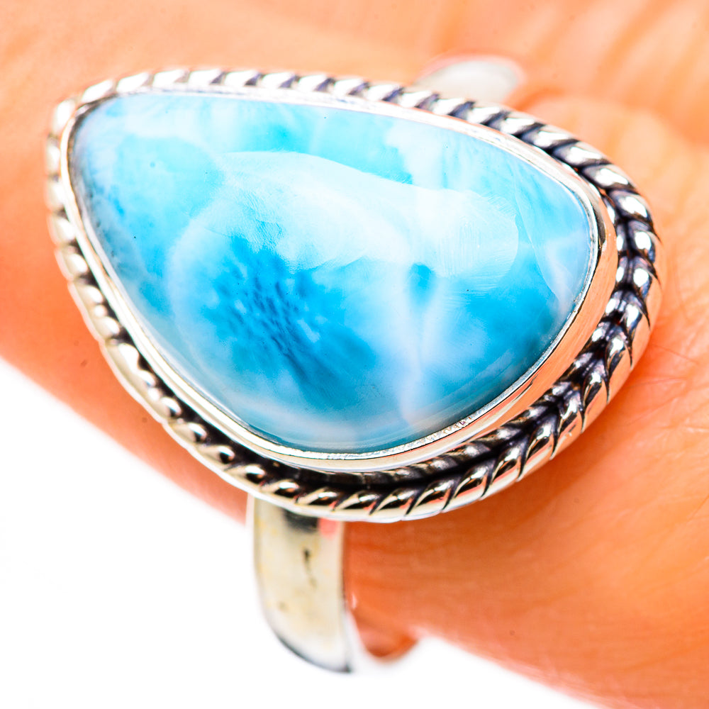 Larimar Rings handcrafted by Anasilvercos - RING130962