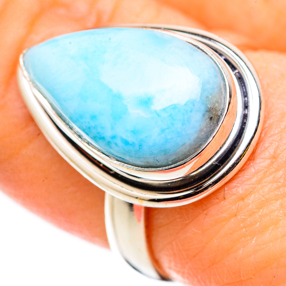 Larimar Rings handcrafted by Anasilvercos - RING130980