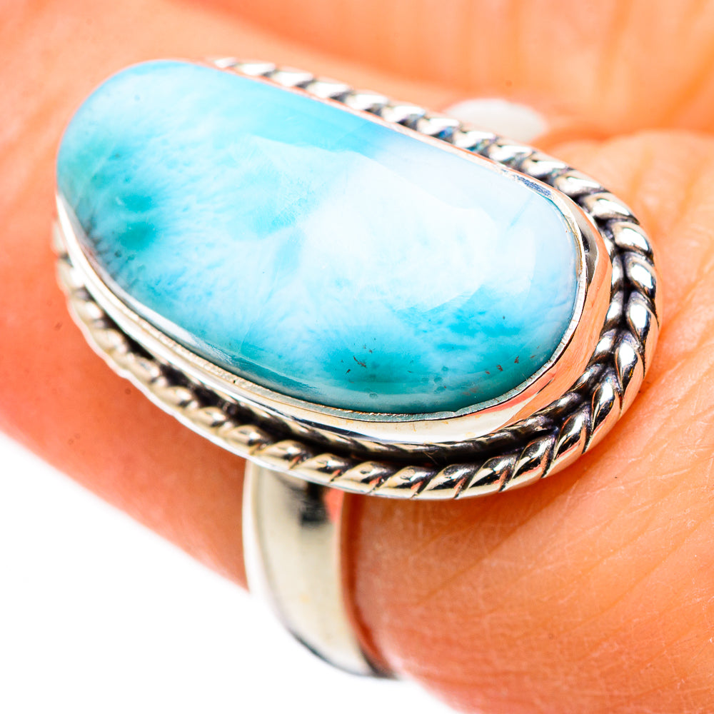 Larimar Rings handcrafted by Anasilvercos - RING130984