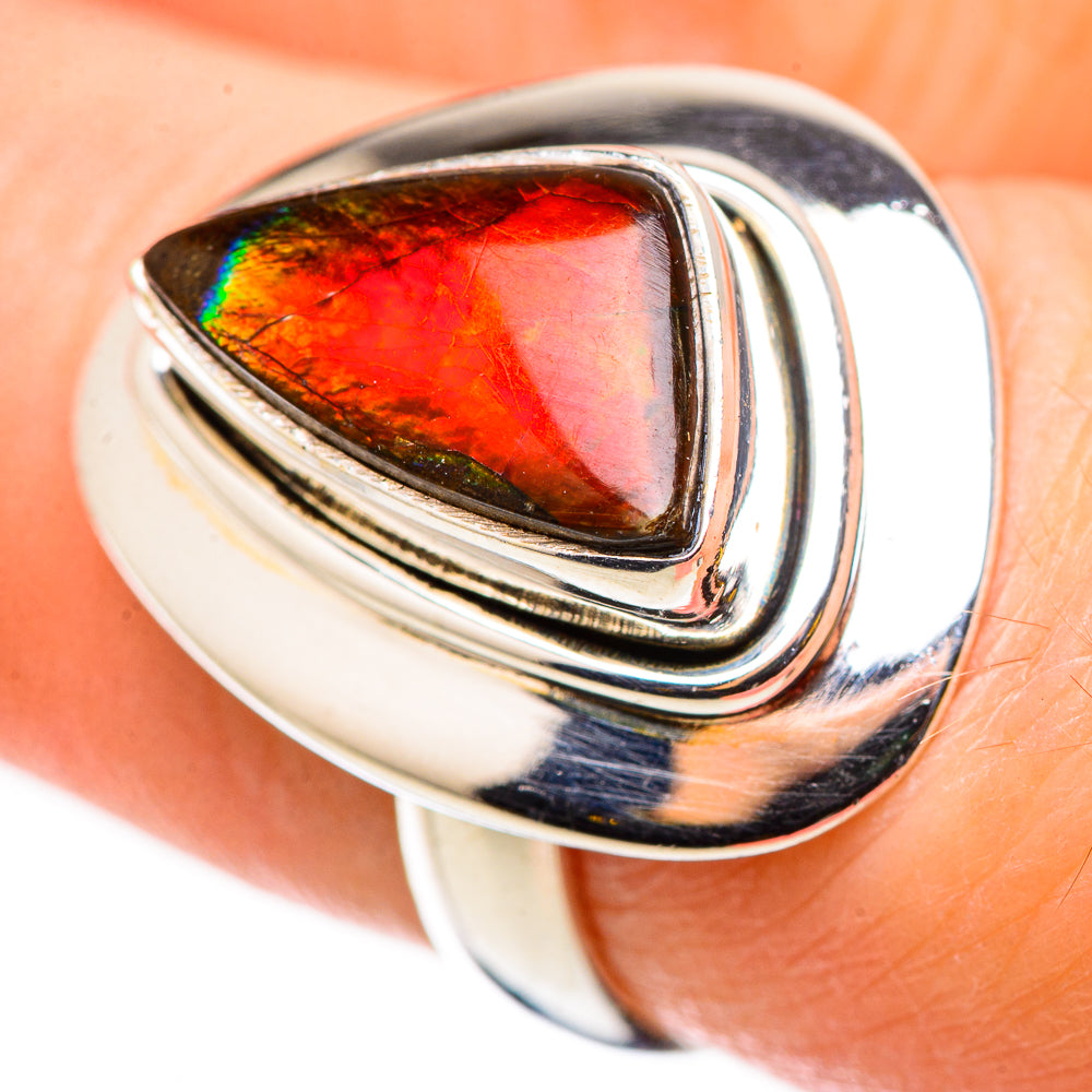 Ammolite Rings handcrafted by Anasilvercos - RING130990