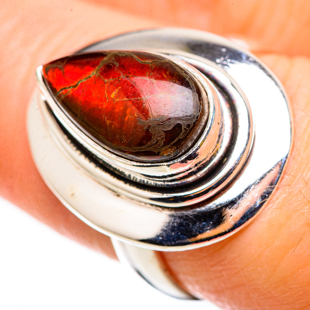 Ammolite Rings handcrafted by Anasilvercos - RING130991