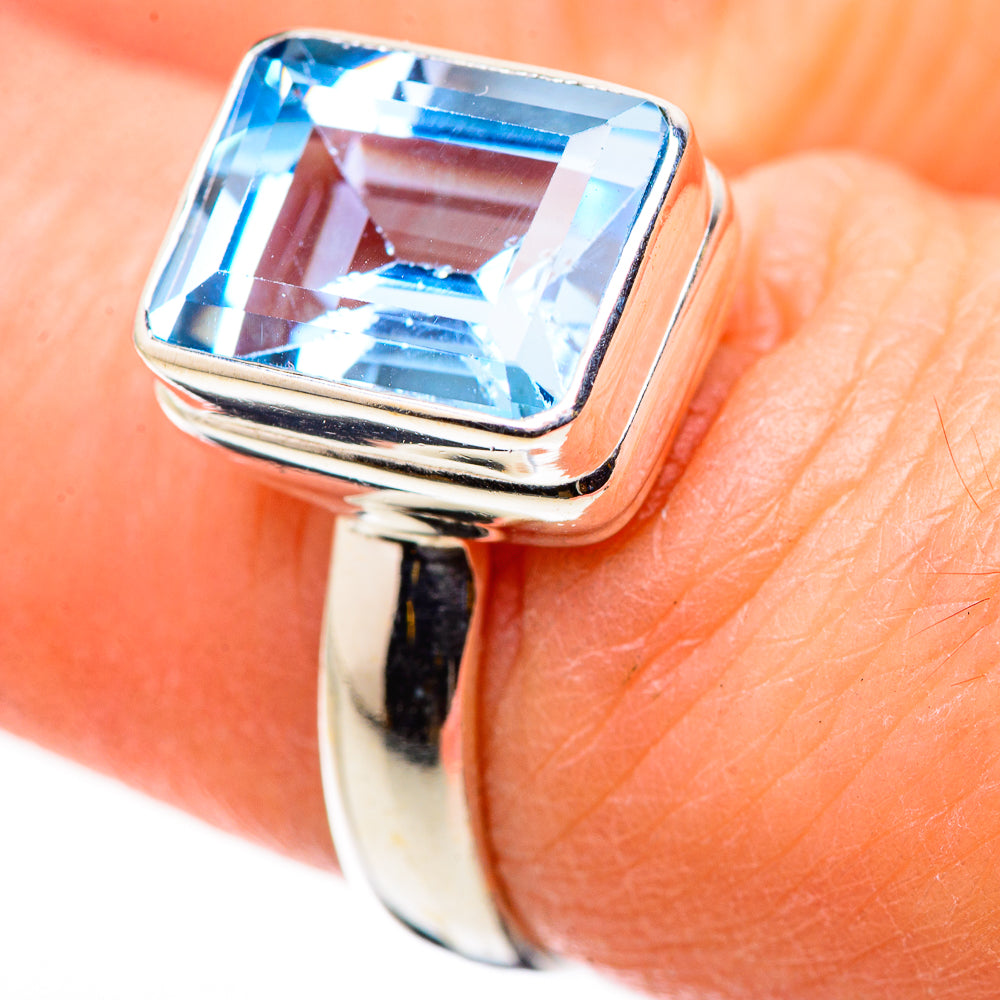 Blue Topaz Rings handcrafted by Anasilvercos - RING130995