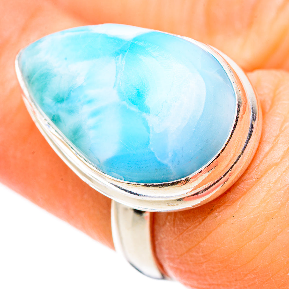 Larimar Rings handcrafted by Anasilvercos - RING130996