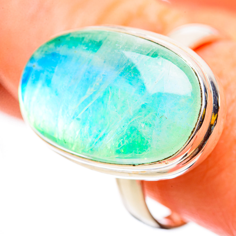 Green Moonstone Rings handcrafted by Anasilvercos - RING131001