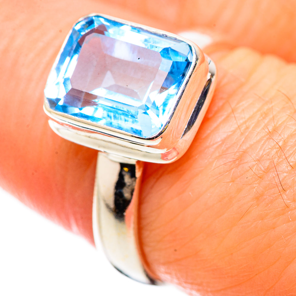 Blue Topaz Rings handcrafted by Anasilvercos - RING131020