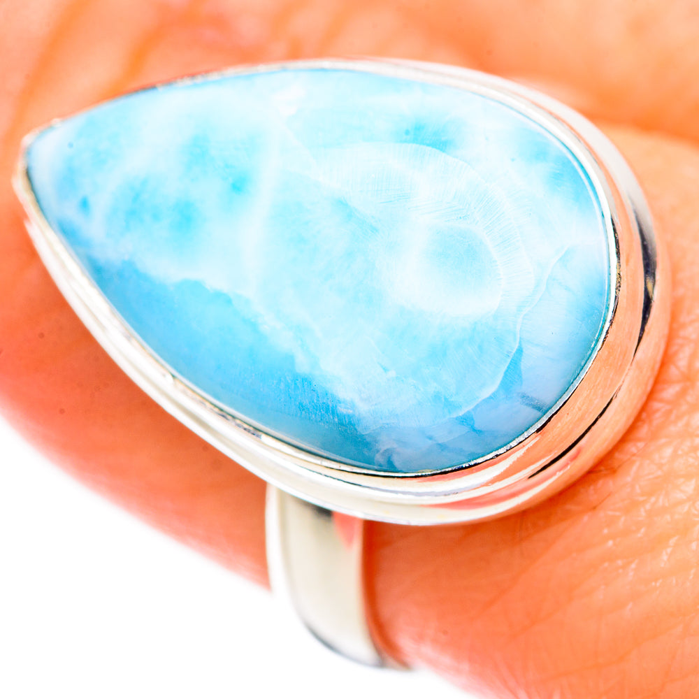 Larimar Rings handcrafted by Anasilvercos - RING131022