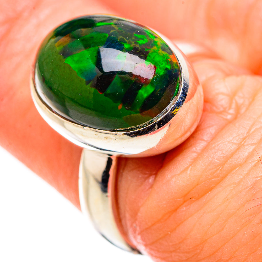 Black Opal Rings handcrafted by Anasilvercos - RING131028