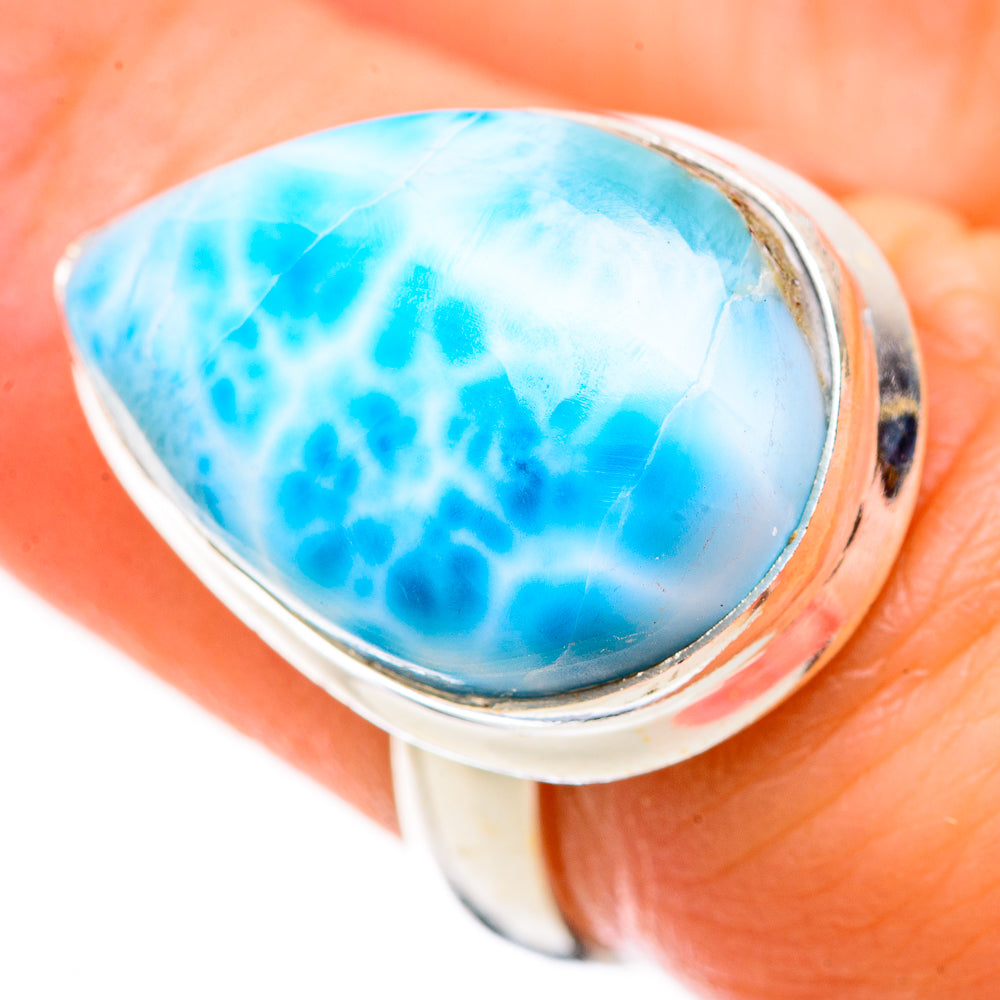 Larimar Rings handcrafted by Anasilvercos - RING131035