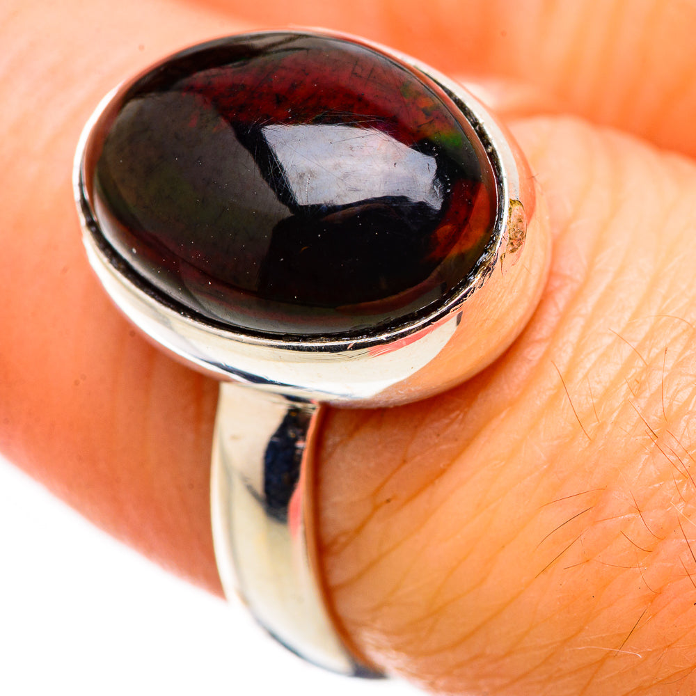 Black Opal Rings handcrafted by Anasilvercos - RING131052