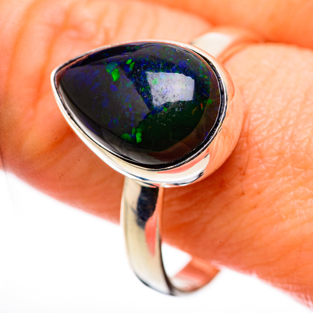 Black Opal Rings handcrafted by Anasilvercos - RING131053