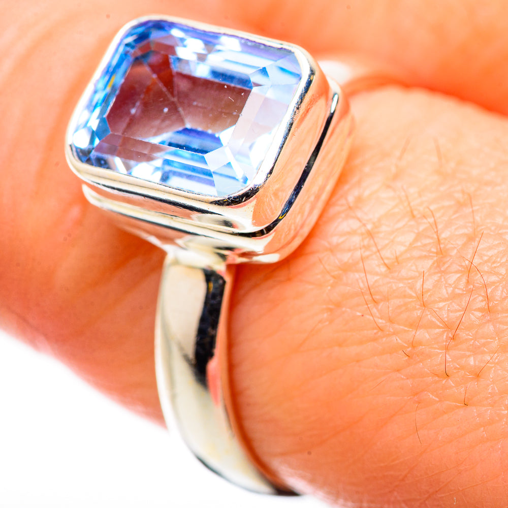 Blue Topaz Rings handcrafted by Anasilvercos - RING131055