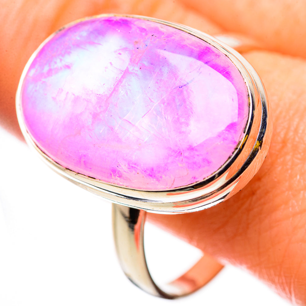 Pink Moonstone Rings handcrafted by Anasilvercos - RING131100