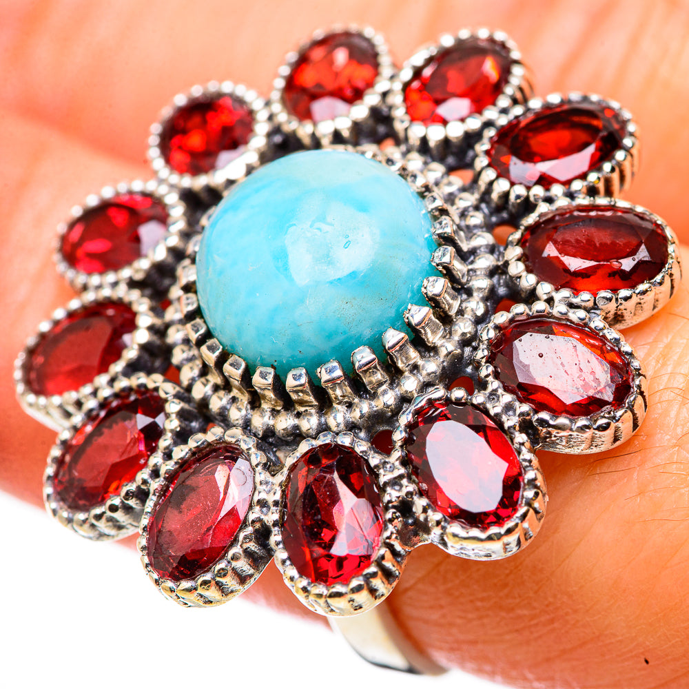 Larimar Rings handcrafted by Anasilvercos - RING131108