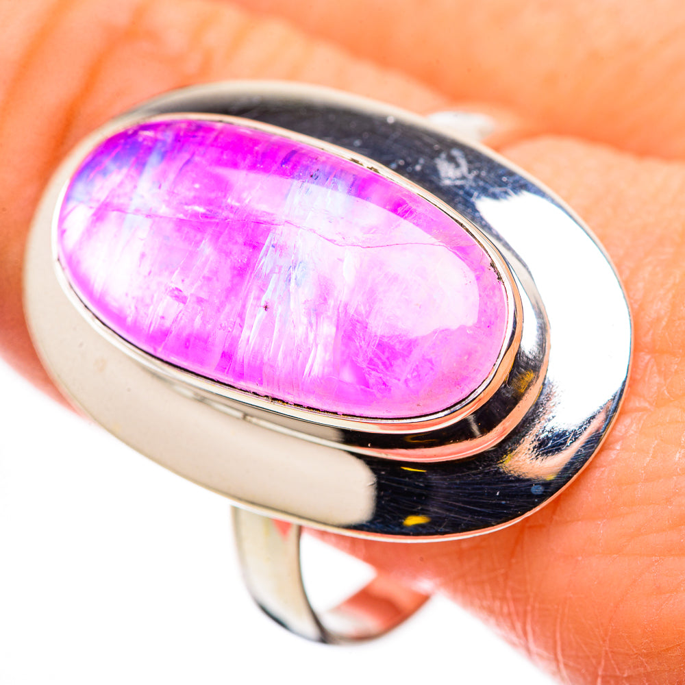 Pink Moonstone Rings handcrafted by Anasilvercos - RING131135