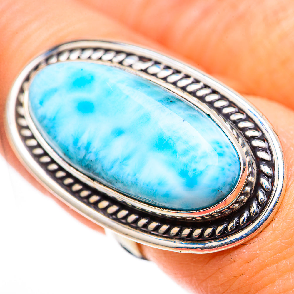 Larimar Rings handcrafted by Anasilvercos - RING131139