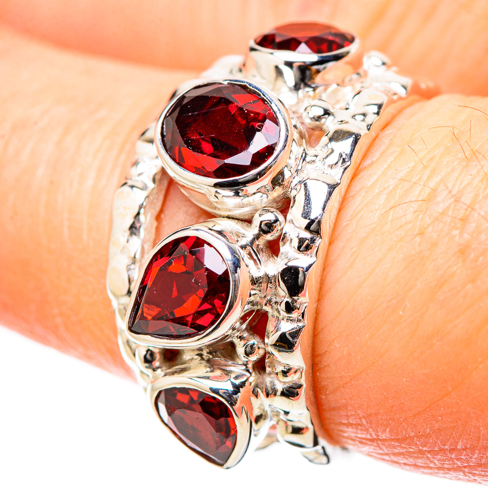 Garnet Rings handcrafted by Anasilvercos - RING131161