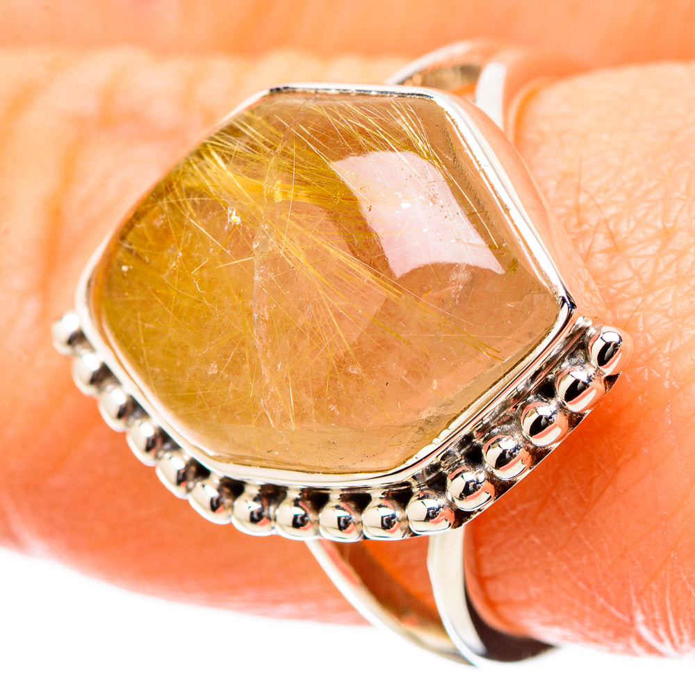 Rutilated Quartz Rings handcrafted by Anasilvercos - RING131164