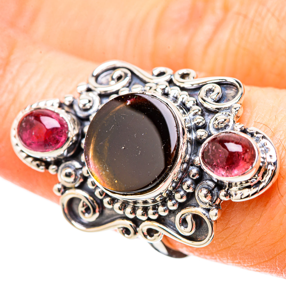 Watermelon Tourmaline Rings handcrafted by Anasilvercos - RING131170