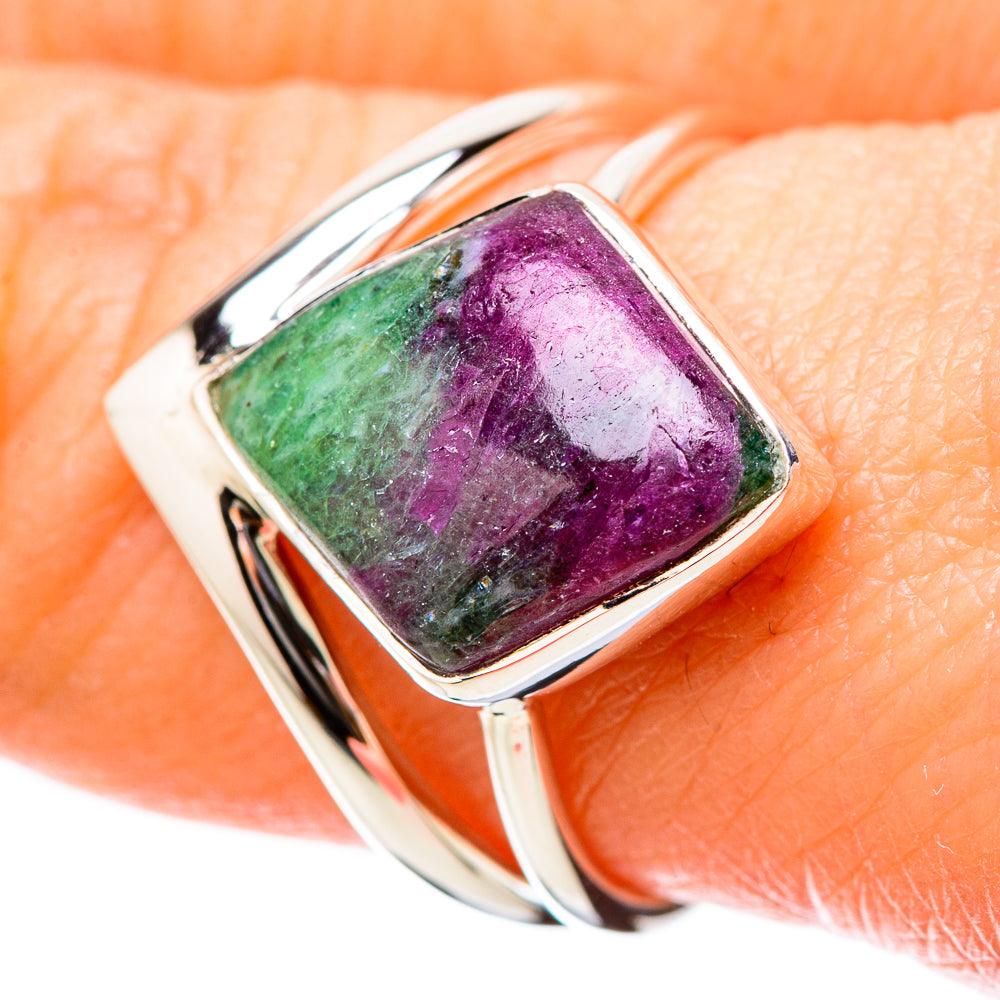 Ruby Zoisite Rings handcrafted by Anasilvercos - RING131171