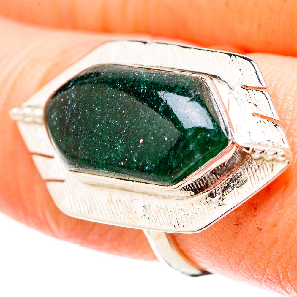 Green Aventurine Rings handcrafted by Anasilvercos - RING131213