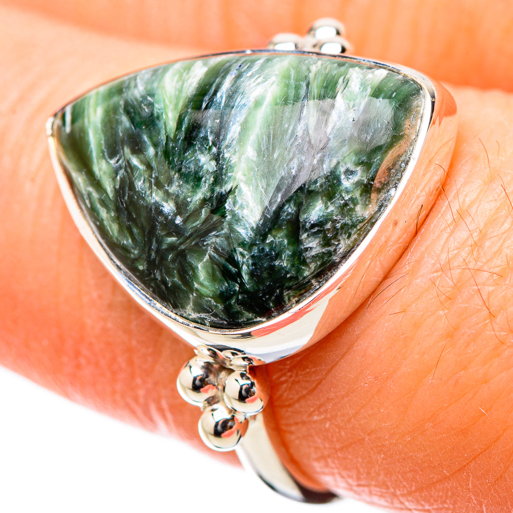 Seraphinite Rings handcrafted by Anasilvercos - RING131222