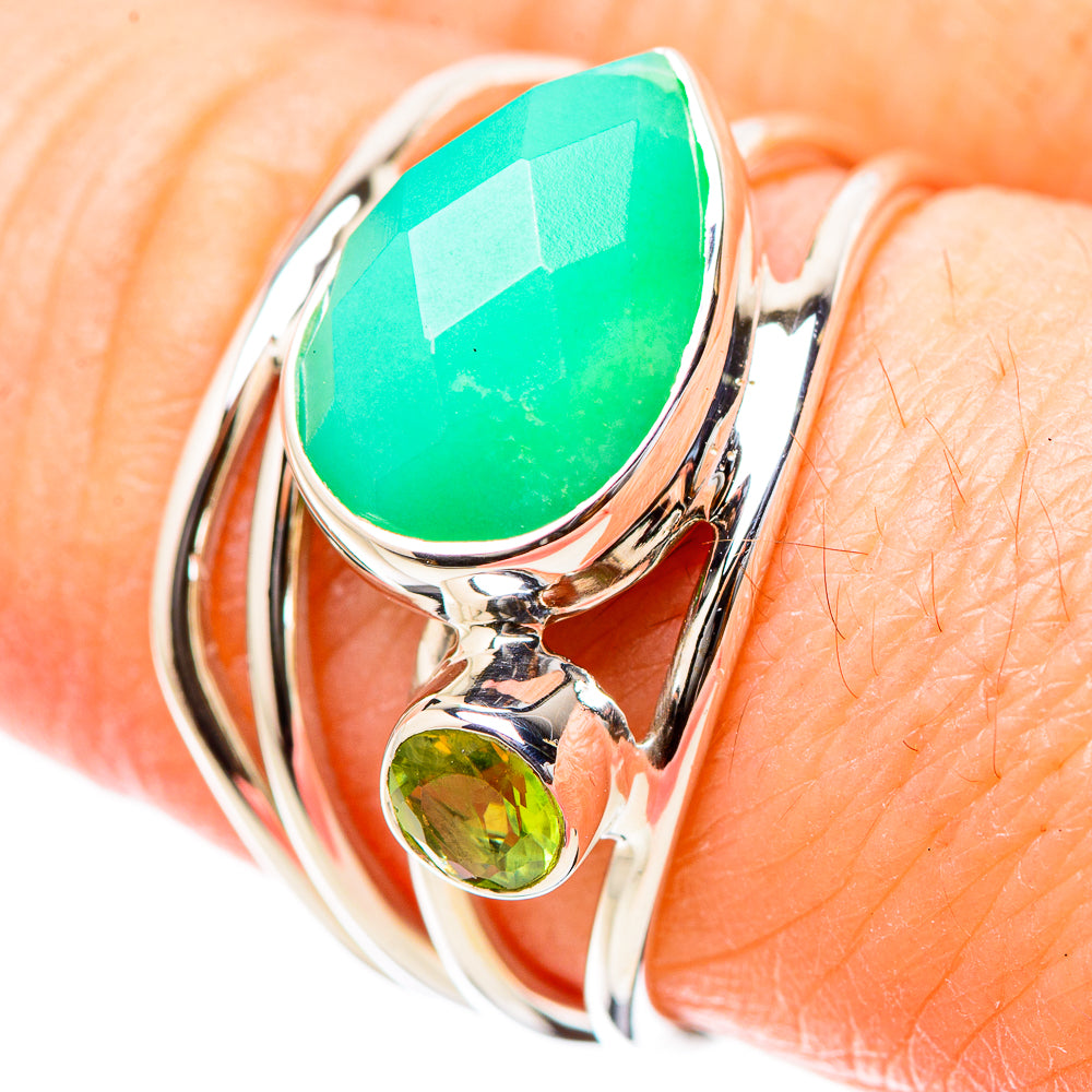 Chrysoprase Rings handcrafted by Anasilvercos - RING131230