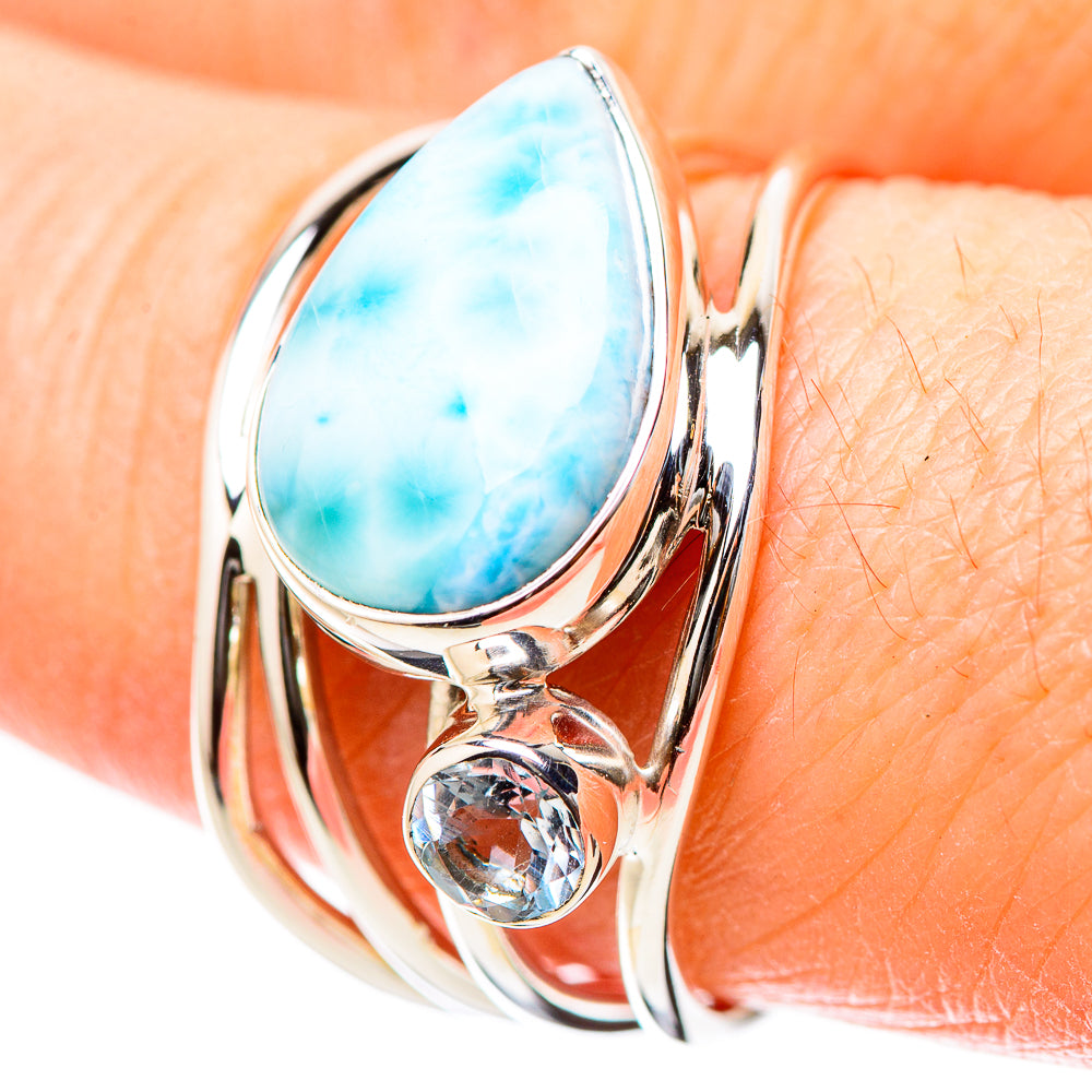 Larimar Rings handcrafted by Anasilvercos - RING131238