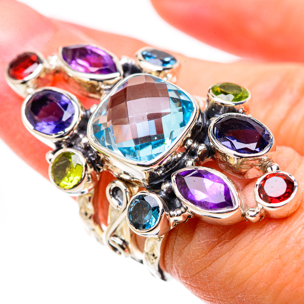 Blue Topaz Rings handcrafted by Anasilvercos - RING131251