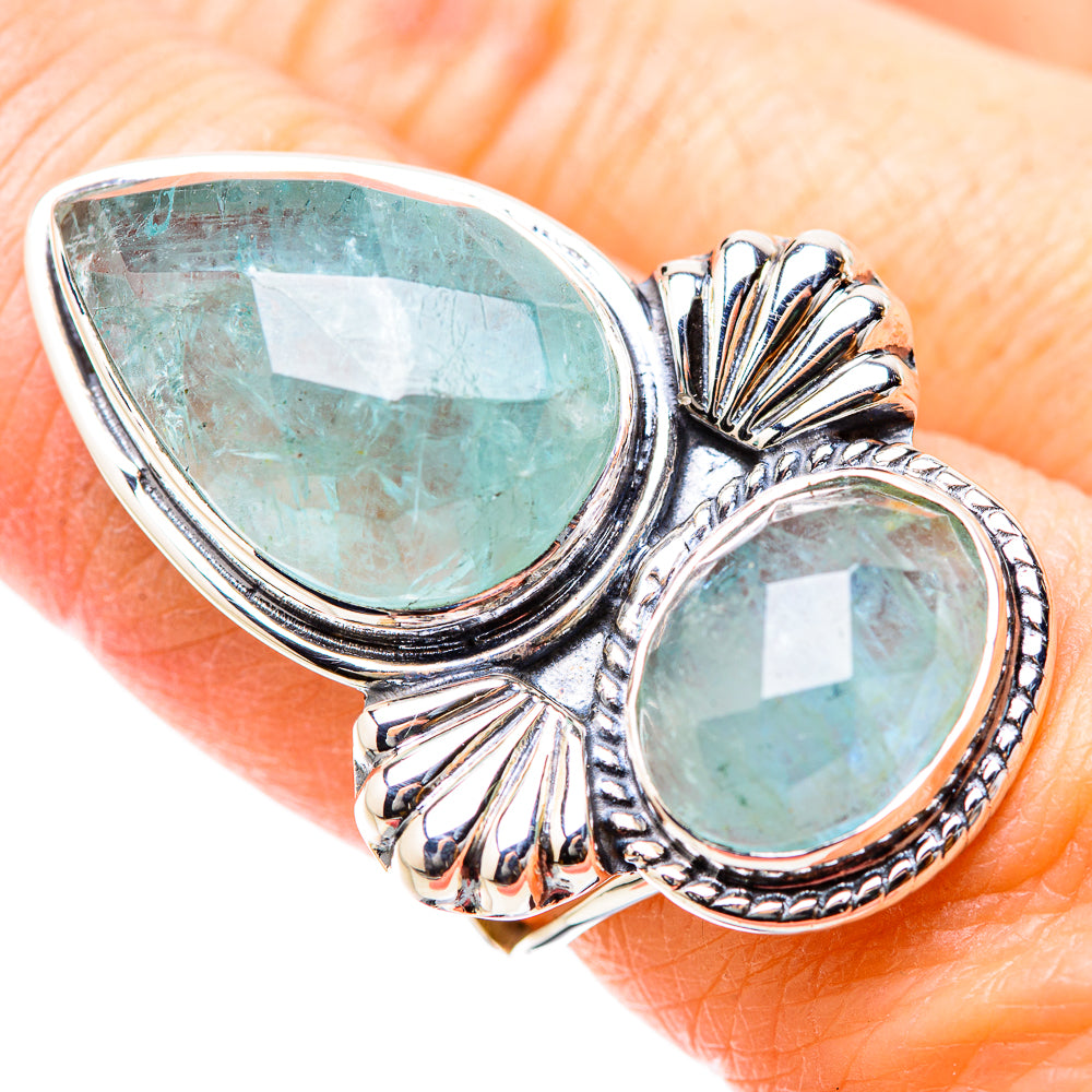 Aquamarine Rings handcrafted by Anasilvercos - RING131259