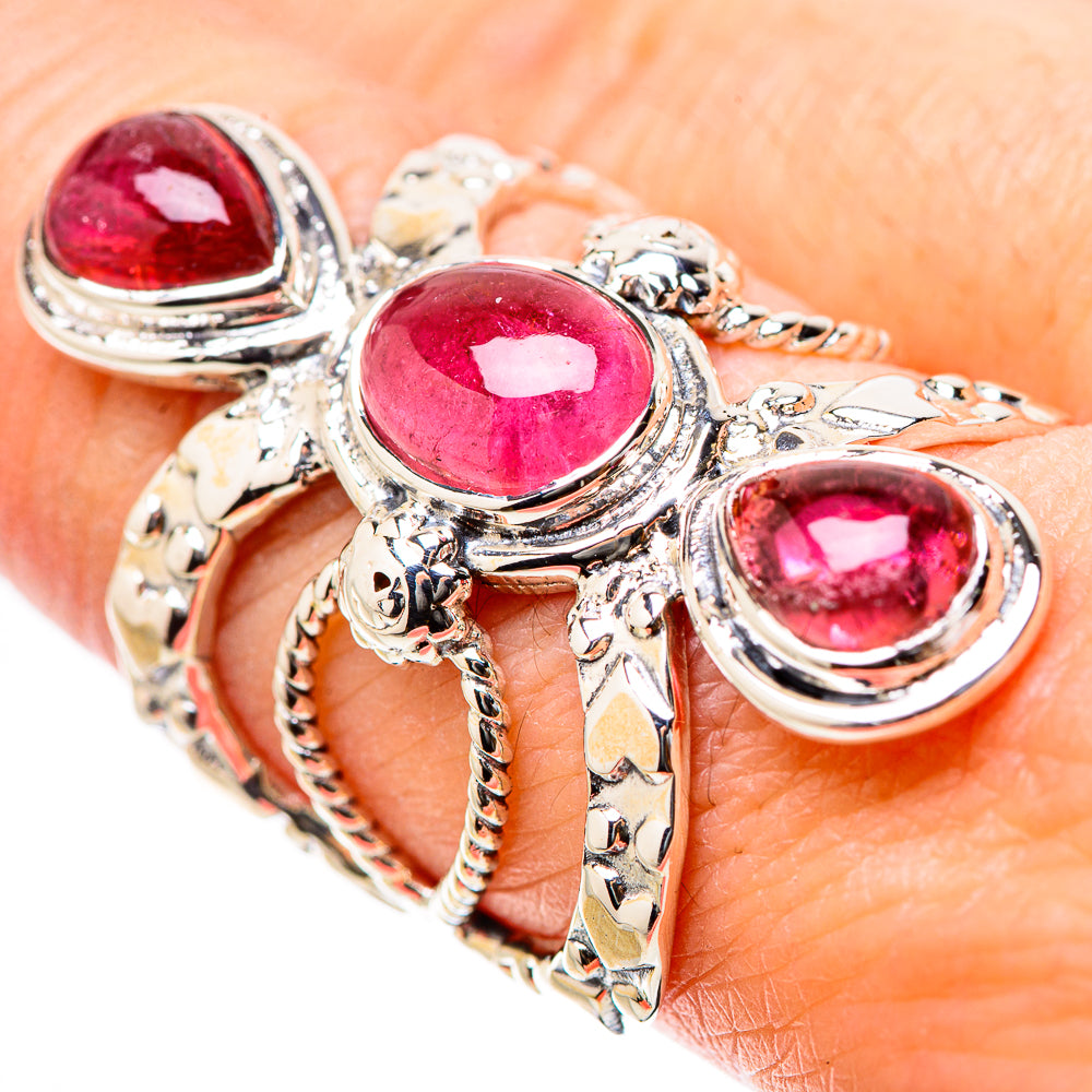 Pink Tourmaline Rings handcrafted by Anasilvercos - RING131264