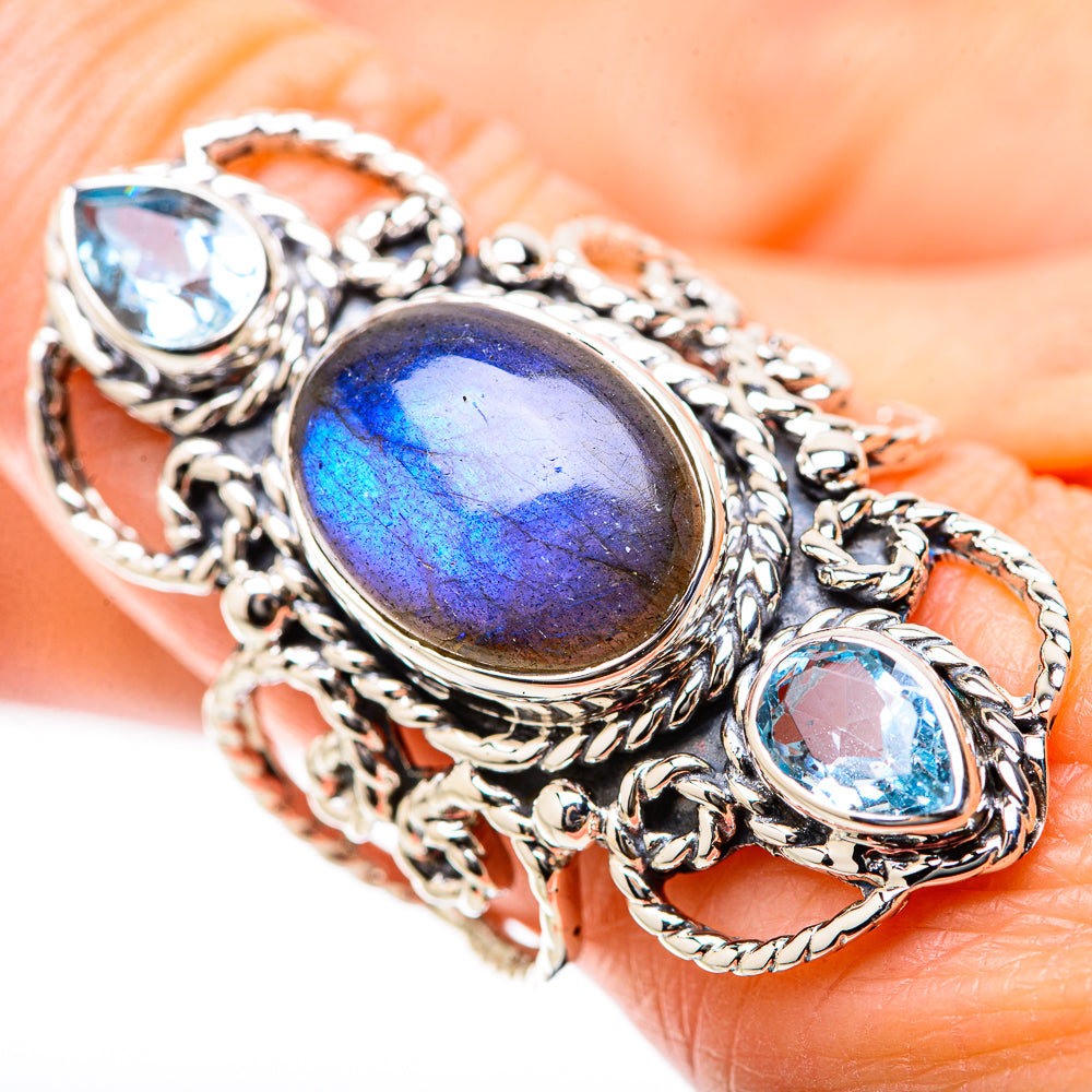 Labradorite Rings handcrafted by Anasilvercos - RING131271
