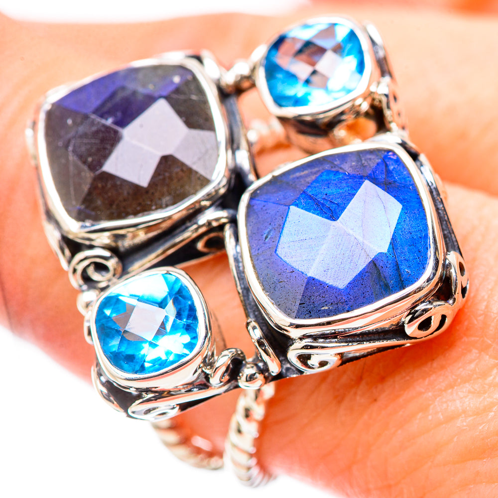 Labradorite Rings handcrafted by Anasilvercos - RING131273